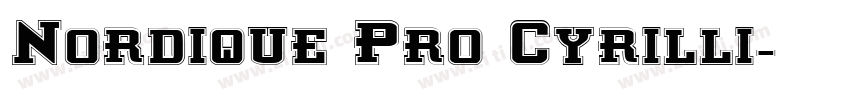 Nordique Pro Cyrilli字体转换